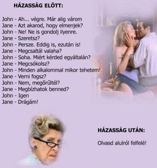 Házasság előtt és után