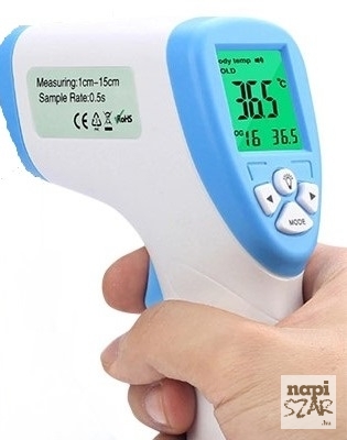 Érintés nélküli digitális lázmérő - Járványszezonban nélkülözhetetlen (x)