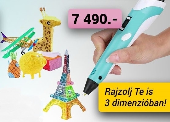 3D kreatív nyomtató toll - Mostantól valódi, térbeli rajzokat is készíthetsz! (x)