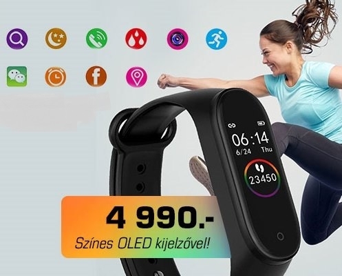 Aktivitásmérő okoskarkötő  - Tartsd szemmel a tevékenységeidet (x)