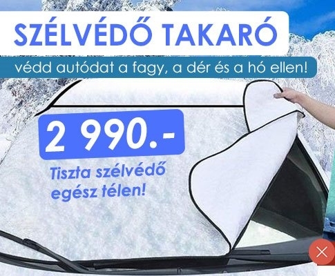 Új autós téli csomag - Szélvédő takaró és jégkaparó egyben (x)