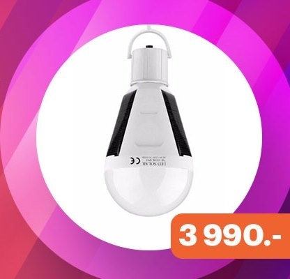 Napelemes LED izzó akasztóval