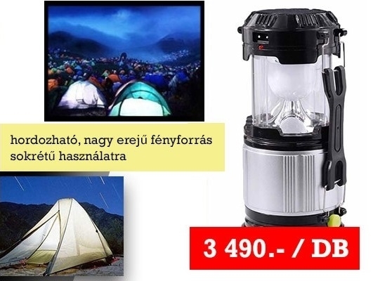 Összecsukható napelemes viharlámpa