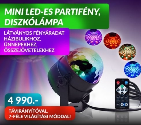 Látványos fényáradat házibulikhoz, ünnepekhez, összejövetelekhez (x)
