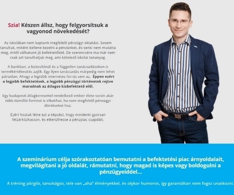 Szendrei Ádám: Pénzügyi Szabadság – Alapozó tréning (x)
