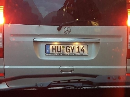 Egy német rendszám, amit mi magyarok megmosolygunk